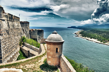 view of santiago de cuba bay taken to the morro castle - 216493026