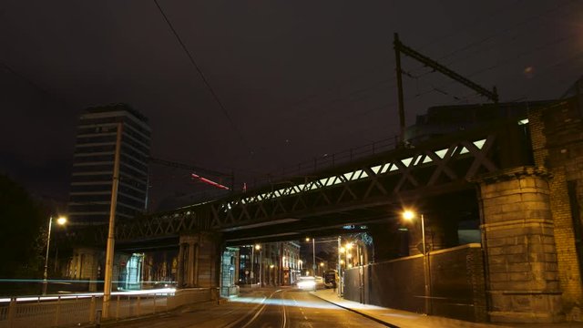 Dublin City at night.
