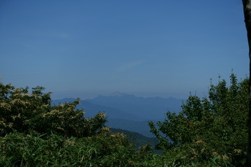 Fototapeta na wymiar 日本の岡山県から見た鳥取県の大山