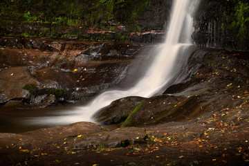 The tall falls at Blaen y Glyn
Near Merthyr Tydfil in the South Wales valleys Blaen y Glyn Waterfalls are a series of closely connected falls