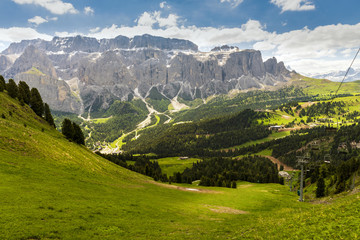 The stunning mountains in the Italian Dolomites, part of the European Alps in summer