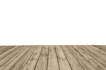 isolated  wooden plank board on white background
