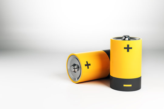 Abstract yellow battery
