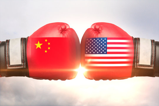 China vs Russia concept
