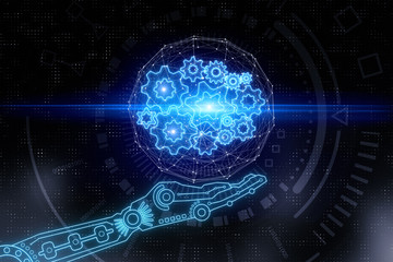 Digital cogs background