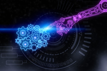 Digital cogs background