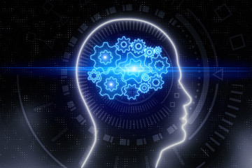 Digital cogs background