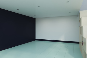 Modern interior with copy space