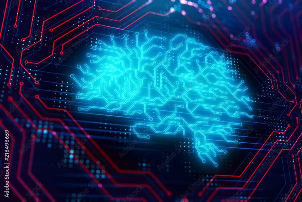 Poster artificial intelligence background