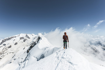 Breithorn peak zermatt - obrazy, fototapety, plakaty