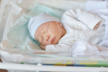 newborn baby   in crib