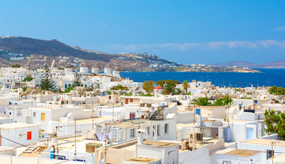 view on Mykonos town, Cyclades, Greece