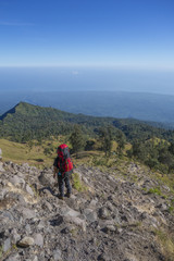 Fototapeta premium Rinjani mountain range, Lombok, Indonesia.