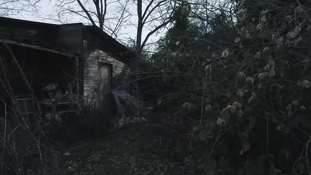 Old style house, a footage shoot in 120 ftp could be use for mistery or early day in the country side