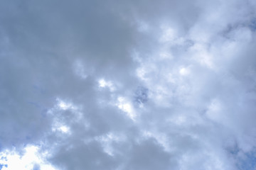 blue sky with clean white clouds for background.