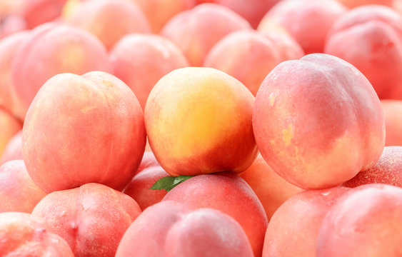 Peach Close Up Fruit Background