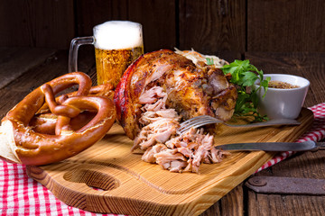 crisp and crusty original Eisbein in Bavarian