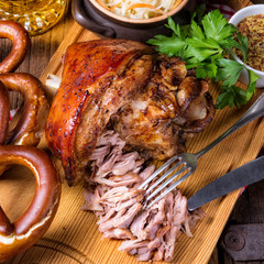 crisp and crusty original Eisbein in Bavarian