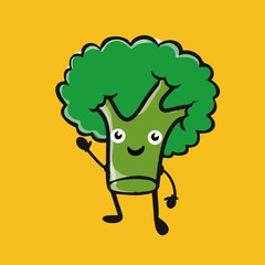 cartoon vector illustration broccoli