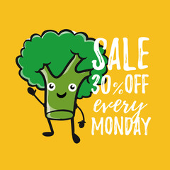 cartoon vector illustrationbroccoli