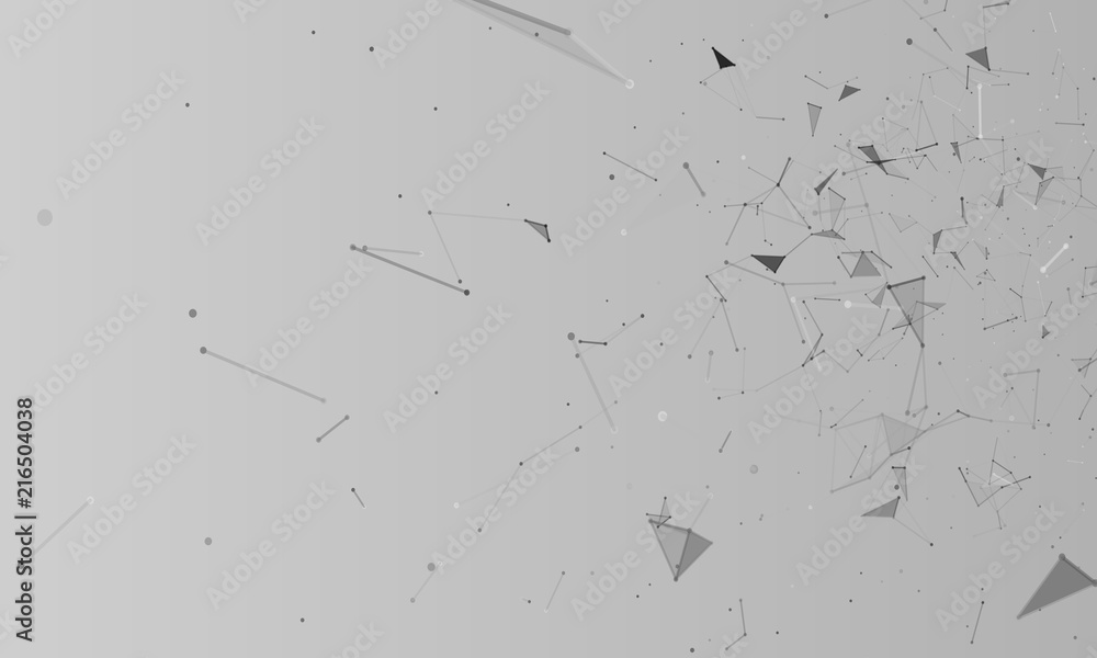 Poster abstract vector background. abstract polygonal background. plexus effect. vector illustration.
