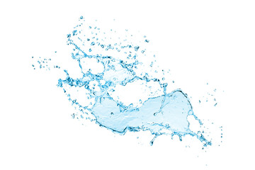 Naklejka na ściany i meble blue water splash isolated on white background