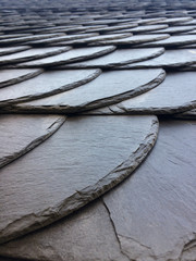 Hausfassade mit Schieferplatten