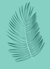 Fototapeta premium Beautiful Palm Leaf Background. Vector Illustration