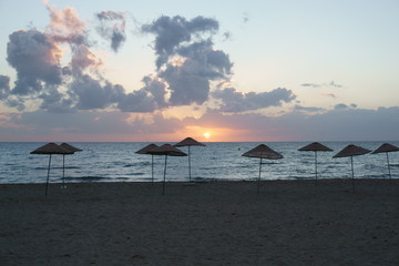 Beautiful sunset at a peaceful beach