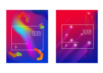 Fototapeta premium Abstract background with gradient waves and dynamic shape composition. Design element for poster, card, flyer,presentation, brochures,cover.