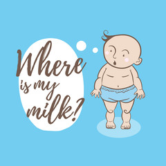 Little kid, toddler. hand drawn style doodle design illustrations.