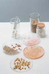 Test tubes on a table