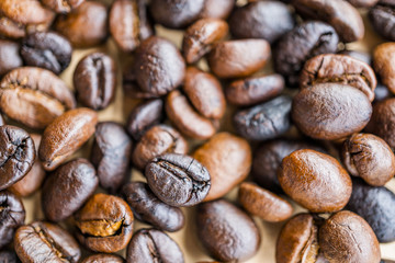 close up coffee beans