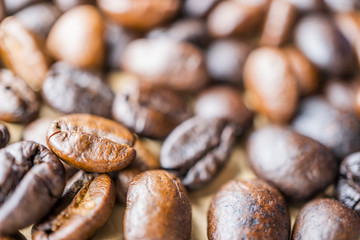 close up coffee beans