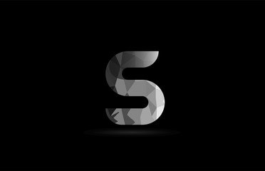 black and white alphabet letter s logo icon design
