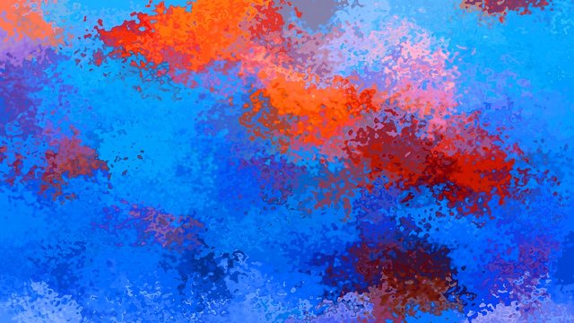 abstract stained pattern texture rectangle background medium royal blue ena hot red orange color - modern painting art - watercolor effect © ardely