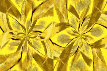 Abstract yellow flowers.