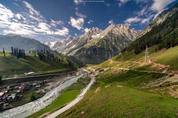 Kashmir great lake view from first day of trek , Sonamarg India