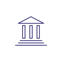 Bank line icon. Court, university, museum. State building concept. Can be used for topics like business, architecture, directional signs