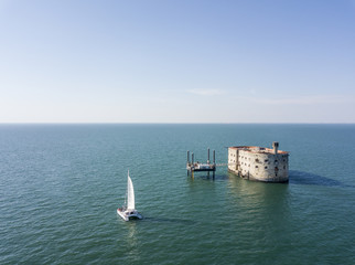 Aerial view of famous Fort Boyard