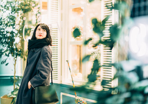 Woman in Winter Illumination