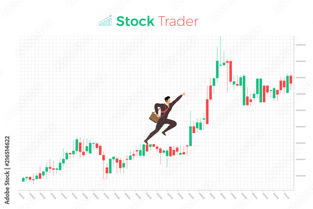 Wall mural Stock trader exchange