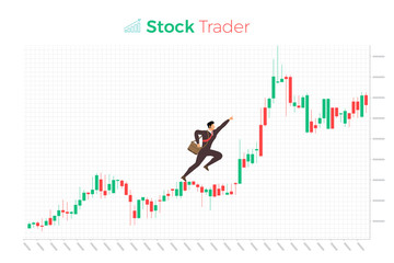 Naklejka premium Stock trader exchange