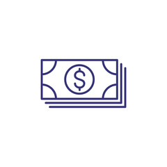 Money line icon. Stack of dollar banknotes. Finance concept. Can be used for topics like business, banking, cash, profit