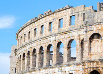 Obraz premium The Pula Arena, Ancient Roman architecture