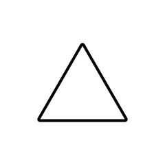 Triangle icon. Flat design. Vector illustration.
