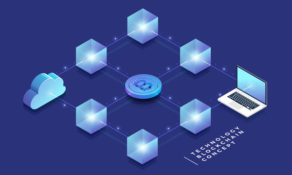 Blockchain and cryptocurrency concept
