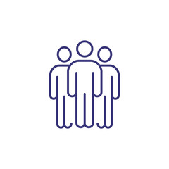 Team line icon. People, workgroup, conference. Business meeting concept. Can be used for topics like negotiation, teamwork, working together