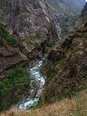 Turquoise River on Annapurna Circuit