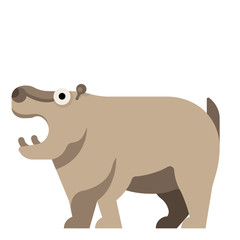 Hippopotamus flat illustration